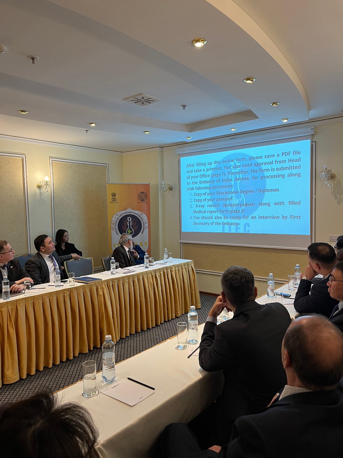 Ambassador Dr. T. V. Nagendra Prasad interacted with Rectors, Vice-Rectors of Kazakh Universities and Senior Officials from Kazakh Government on India's flagship program of ITEC for capacity building efforts in defence and civilian fields on 04.03.2025.