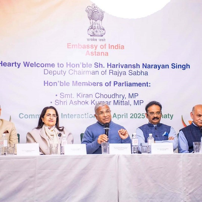 Indian Parliamentary Delegation, led by Hon’ble Deputy Chairman of Rajya Sabha Shri Harivansh Narayan Singh, visits Almaty on 10-12 April 2025 to strengthen bilateral ties between India and Kazakhstan