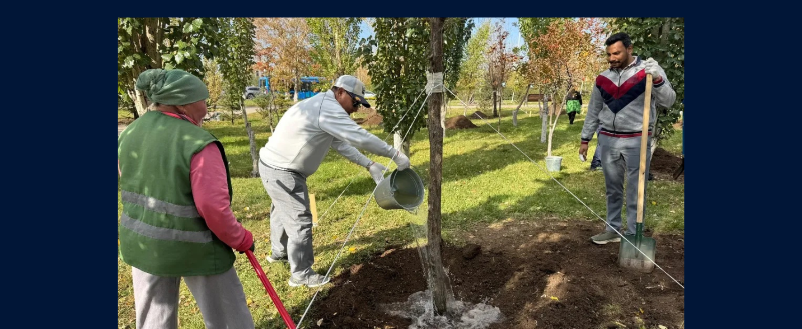 Ek Ped Maa ke Naam - The Embassy of India led by Amb. Y. K. Sailas Thangal in collaboration with Akimat of Baikanur District led by Akim Talghat Rakhmanberdi in Astana actively participated in tree plantation drive as part of Sewa Pakhwada 2025