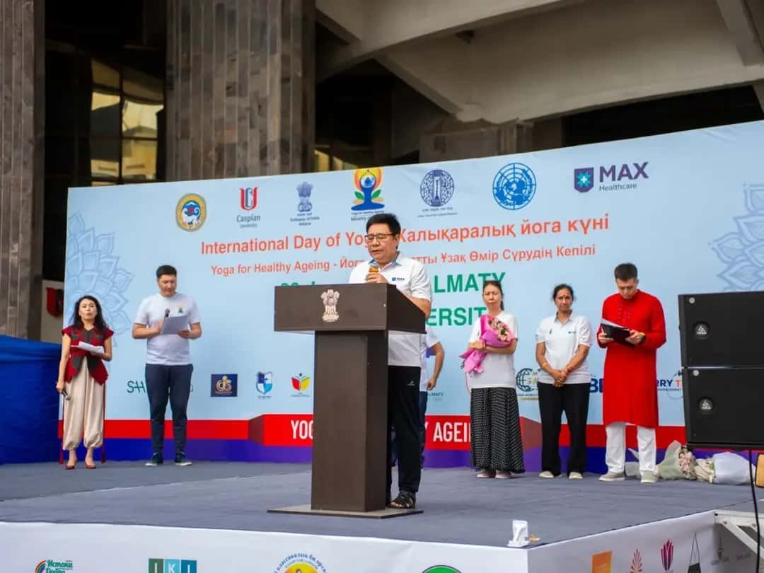 Celebration of the International Day of Yoga 2026 at the premises of the Caspian University, Almaty on June 20, 2026