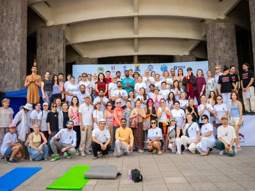 Celebration of the International Day of Yoga 2026 at the premises of the Caspian University, Almaty on June 20, 2026