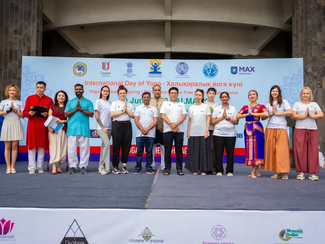 Celebration of the International Day of Yoga 2026 at the premises of the Caspian University, Almaty on June 20, 2026