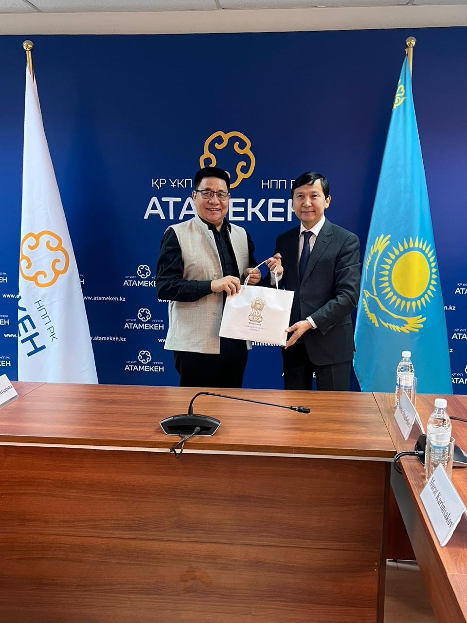 Meeting of Ambassador Y.K. Sailas Thangal with the Head of Chamber of International Commerce of Kazakhstan Mr. Murat Karimsakov in Astana on March 19, 2026