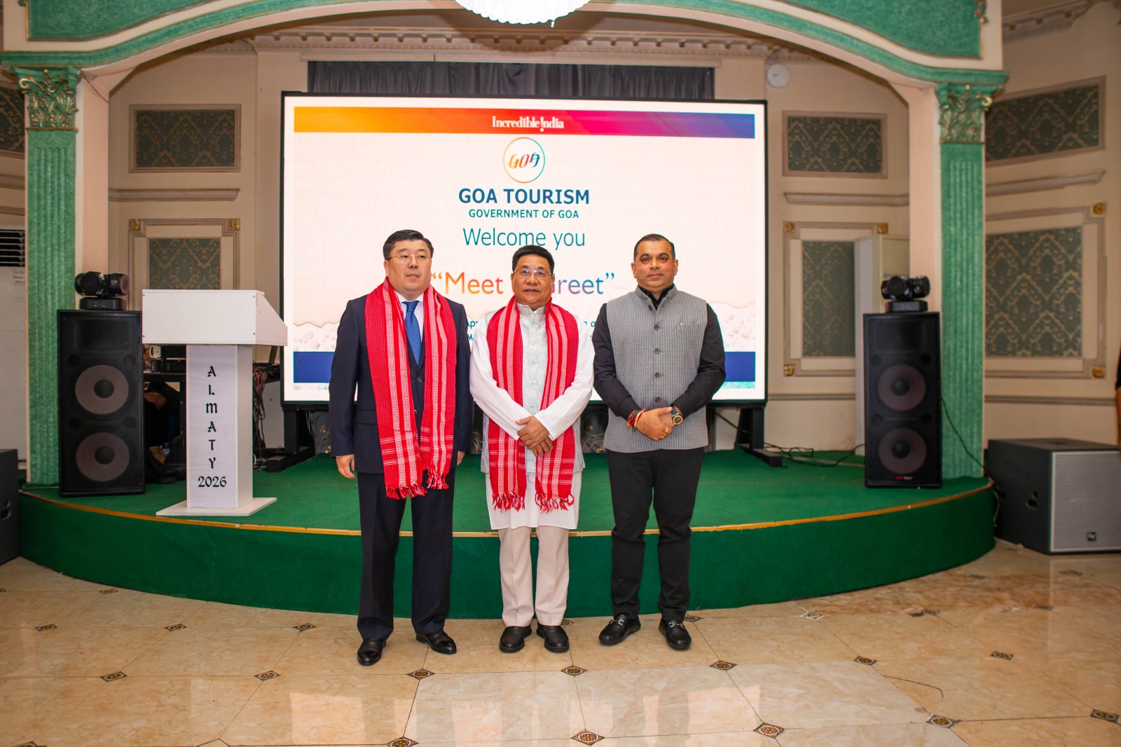 The Embassy of India in Kazakhstan  jointly organized a “Meet & Greet” event,  hosted by the Hon’ble Minister of Tourism, Government of Goa, Shri Rohan A Khaunte, as part of his visit to attend the Kazakhstan International Tourism Forum (KITF) in Almaty on 21 April 2026.