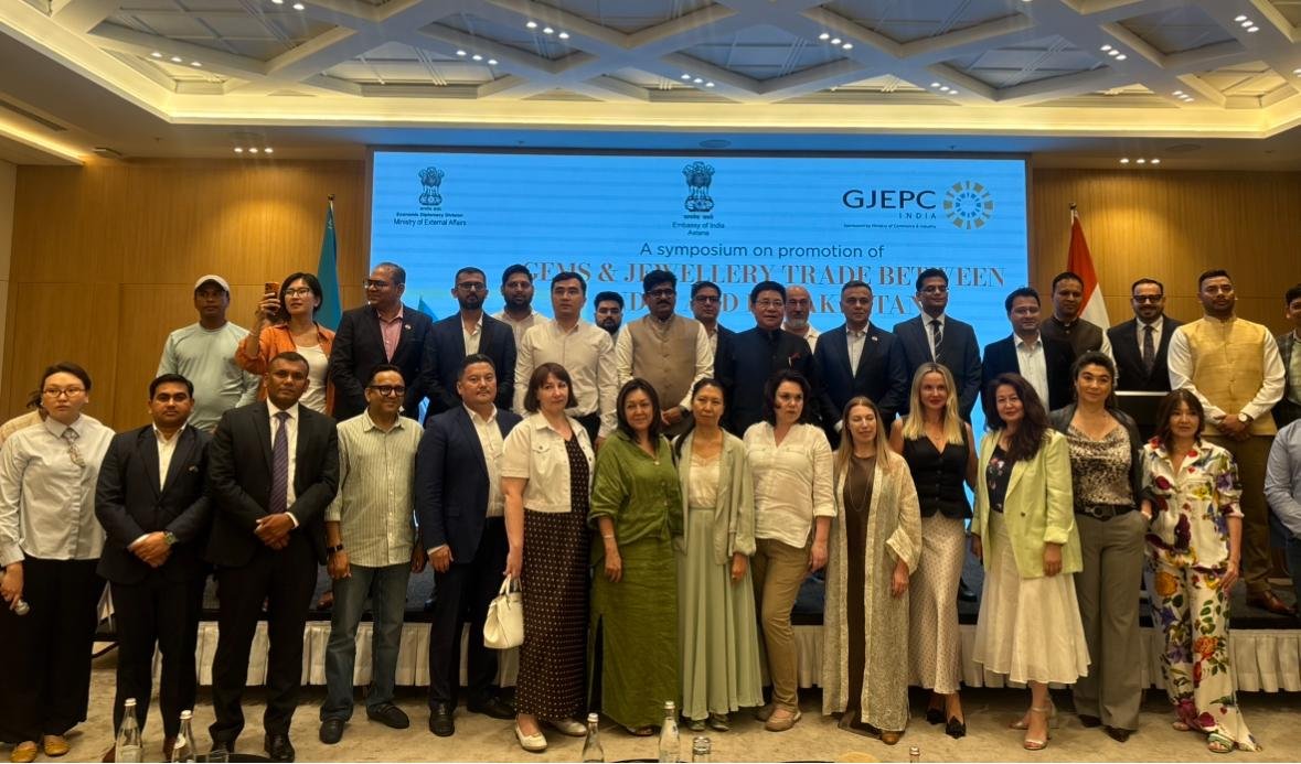 The Embassy of India in Kazakhstan in association with GJEPC successfully organised the India Kazakhstan Gem & Jewellery B2B Symposium in Almaty on 18 July 2026, bringing together leading stakeholders for enhanced business collaboration in the Gems & Jewellery sector.
