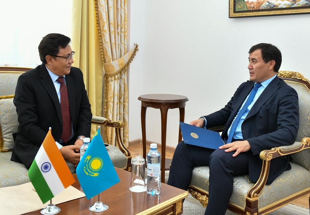 H.E. Shri Y.K. Sailas Thangal presented the copy of his credentials to the Deputy Foreign Minister of the Republic of Kazakhstan, H.E. Mr. Alibek Bakaev, marking the commencement of his mission as the Ambassador of India to the Republic of Kazakhstan.