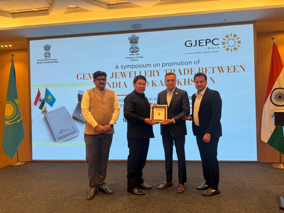 The Embassy of India in Kazakhstan in association with GJEPC successfully organised the India Kazakhstan Gem & Jewellery B2B Symposium in Almaty on 18 July 2026, bringing together leading stakeholders for enhanced business collaboration in the Gems & Jewellery sector.