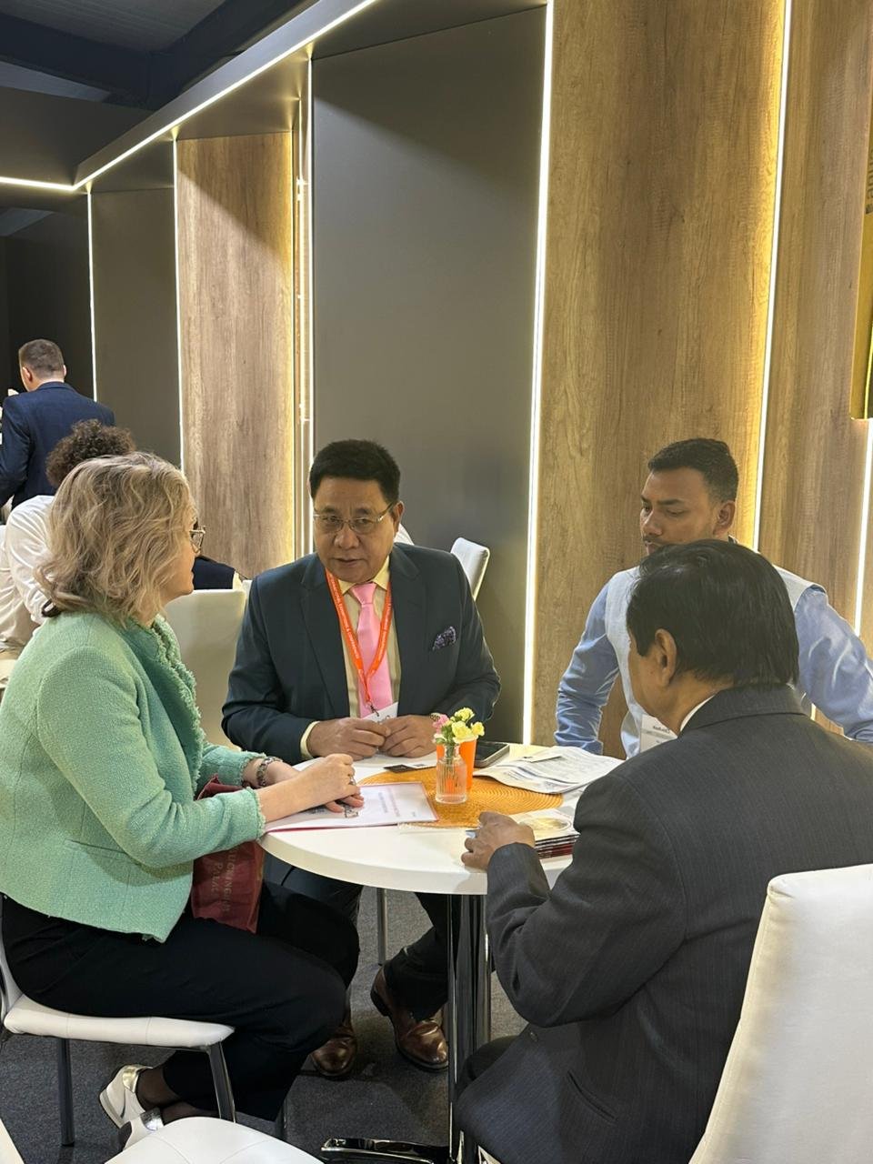 H.E. Ambassador of India to Kazakhstan, Shri Y K Sailas Thangal along with senior Kazakh dignitaries and representatives of TPCI, jointly inaugurated the India Pavilion at KazBuild Expo 2026 in Almaty, on 02nd September 2026