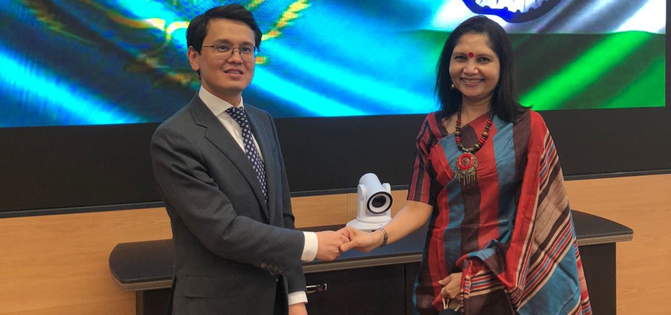 Ambassador, Ms Shubhdarshini Tripathi held a meeting with Mr Bagdat Mussin, Minister for Digital Development, Innovation and Aerospace Industry of the Republic of Kazakhstan.