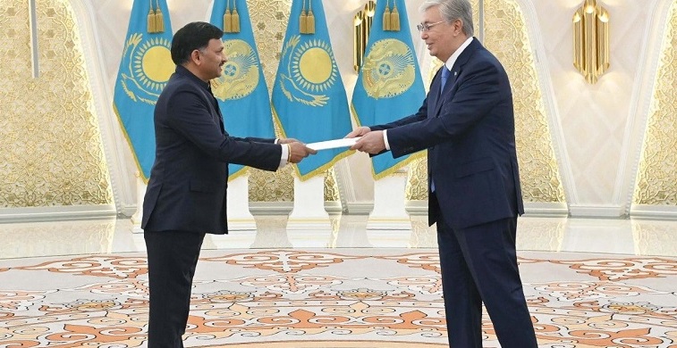 Ambassador Dr. T. V. Nagendra Prasad Presented the Letter of Credence to H.E. Mr. Kassym-Jomart Tokayev, President of the Republic of Kazakhstan