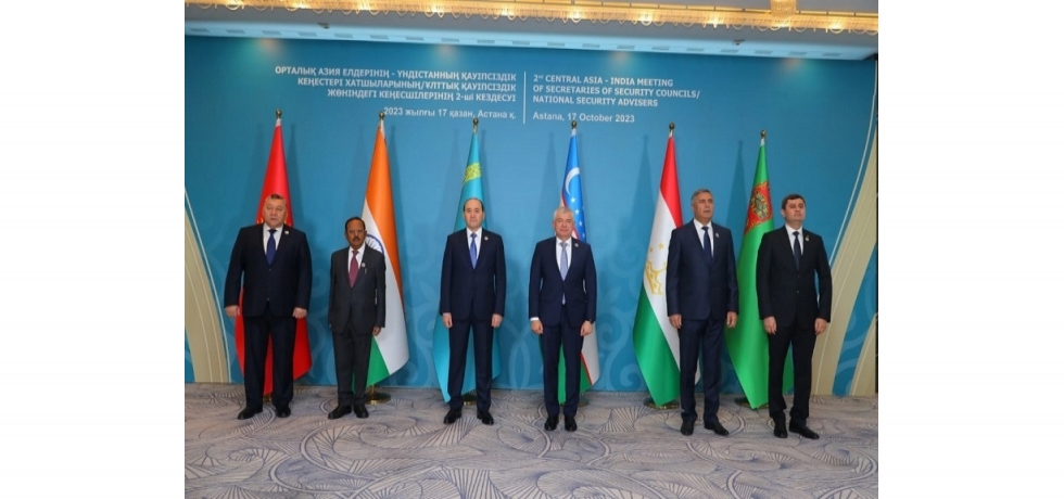 Sh Ajit Doval, National Security Advisor, led the Indian delegation which participated in the Second India-Central Asia Meeting of National Security Advisors/ Secretaries of the Security Council held at Astana. Productive discussions were held on a wide range of issues in multilateral and bilateral format.