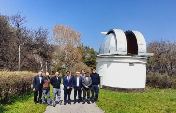 During the visit to   historic Fesenkov Astrophysical Institute,  Almaty Ambassador Dr. T.V. Nagendra Prasad had productive discussions on potential India-Kazakhstan collaborations in space research.