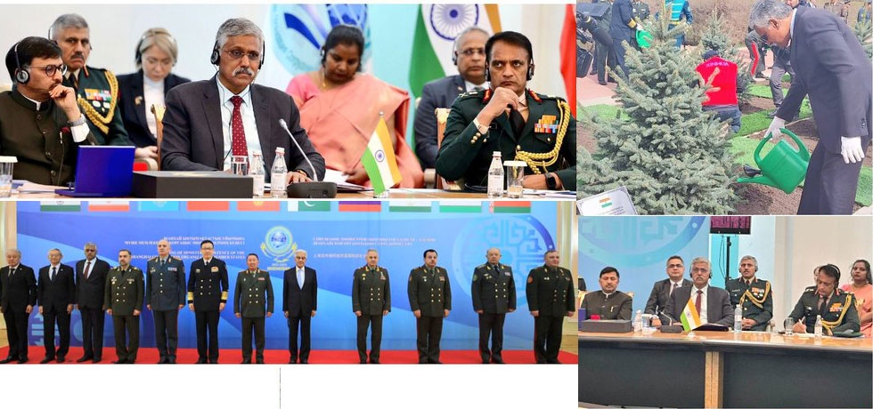 Defence Secretary Shri Giridhar Aramane participated in the Shanghai Cooperation Organisation (SCO) Defence Ministers’ meeting in Astana, Kazakhstan. During the meeting, a protocol was signed by the Defence Ministers of all SCO Member States.   