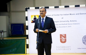 'Inauguration of the Centre for Indian Music and Dance and Launch of Yoga and Kathak dance classes at Nazarbayev University, Nur-Sultan