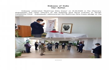 Embassy celebrates "Rashtriya Ekta Diwas"